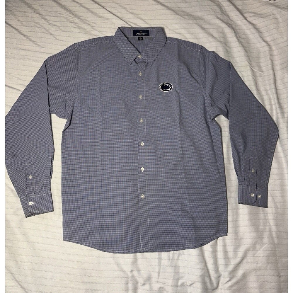 Penn State Nittany Lions Long Sleeve Button Up Shirt Vantage Men's Size Medium